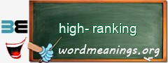 WordMeaning blackboard for high-ranking